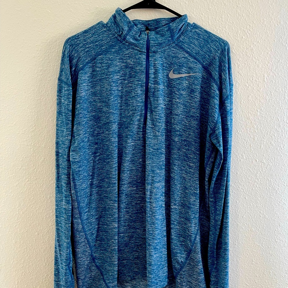 Nike Dri-Fit 1/4 Zip - Mens Medium - Blue Heather - EUC